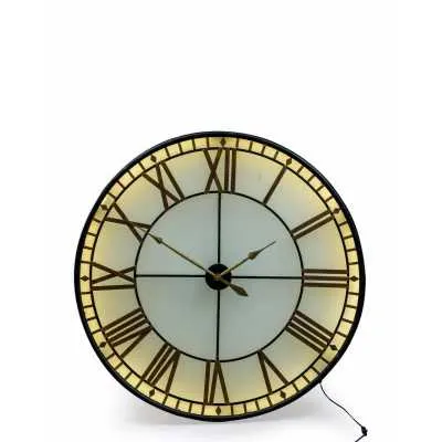 Large Black and Gold Westminster Wall Clock