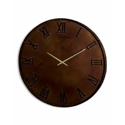 Antiqued Iron Industrial Wall Clock