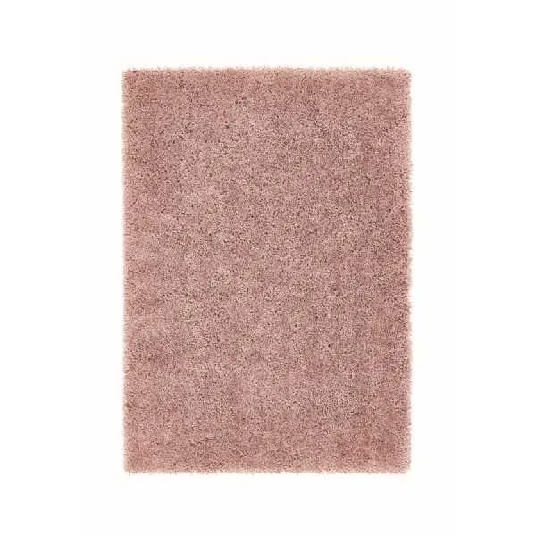 Origins Chicago Blush Rose Pink Shaggy Floor Rug 160x230cm Hand Tufted