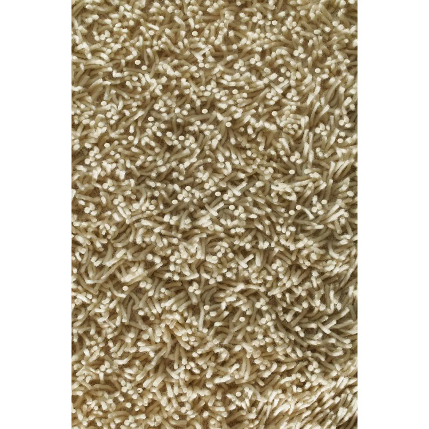 Rug Guru Modern Rectangular Shaggy Wool Rug in Imperial Ivory 120x170cm