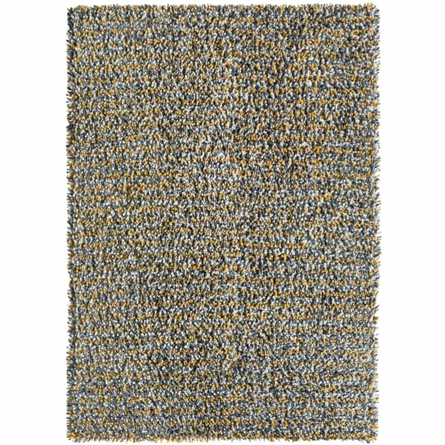 Origins Rocks Modern Rectangular Pure Wool Shaggy Floor Rug Ochre 120x170cm